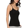 GYS Bamboo Viscose Camisole Tops for Women Undershirt Layering Tank Top(Black)