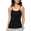 GYS Bamboo Viscose Camisole Tops for Women Undershirt Layering Tank Top(Black)