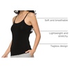 GYS Bamboo Viscose Camisole Tops for Women Undershirt Layering Tank Top(Black)