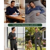 GYS Bamboo Viscose Men’s Pajama Sets, Long Sleeve Henley Neck Sleepwear(Midnight Blue)