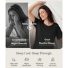 GYS Bamboo Viscose Nightgowns for Women Cooling Short Sleeve Night Shirts(Black)