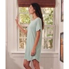 GYS Bamboo Viscose Nightgowns for Women Cooling Short Sleeve Night Shirts(Mint Green​)