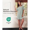 GYS Bamboo Viscose Nightgowns for Women Cooling Short Sleeve Night Shirts(Mint Green​)