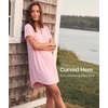 GYS Bamboo Viscose Nightgowns for Women Soft Button Down Sleep Shirt(Pink)