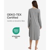 GYS Bamboo Viscose Nightgowns for Women Soft Long Sleeve V-Neck Night Shirt(Heather Grey)