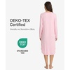 GYS Bamboo Viscose Nightgowns for Women Soft Long Sleeve V-Neck Night Shirt(Pink)