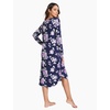 GYS Bamboo Viscose Nightgowns for Women Soft Long Sleeve V-Neck Night Shirt(Purple Floral)