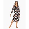 GYS Bamboo Viscose Nightgowns for Women Soft Long Sleeve V-Neck Night Shirt(Santa Claus Black)