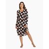 GYS Bamboo Viscose Nightgowns for Women Soft Long Sleeve V-Neck Night Shirt(Santa Claus Black)