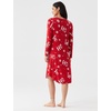 GYS Bamboo Viscose Nightgowns for Women Soft Long Sleeve V-Neck Night Shirt(Xmas Red)