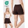 GYS Bamboo Viscose Pajama Shorts for Women, Ultra-Soft Comfy Lounge Shorts(Dark Brown)