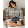 GYS Bamboo Viscose Pajama Shorts for Women, Ultra-Soft Comfy Lounge Shorts(Reddish Grey)