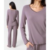 GYS Bamboo Viscose Pajamas for Women Long Sleeve Sleepwear for Hot Sleepers(Dusty Purple)