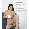 GYS Bamboo Viscose Pajamas for Women Long Sleeve Sleepwear for Hot Sleepers(Light Brown)