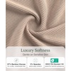 GYS Bamboo Viscose Pajamas for Women Long Sleeve Sleepwear for Hot Sleepers(Light Brown)