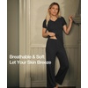 GYS Bamboo Viscose Pajamas for Women Set, Buttery-soft Loungewear PJs Set(Black)