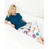 GYS Bamboo Viscose Pajamas for Women Set Short Sleeve Soft Summer Sleepwear(Lyons Blue/Pumpkin)