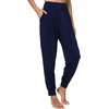 GYS Bamboo Viscose Women Joggers Pajama Pants(Navy)