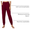 GYS Bamboo Viscose Women Joggers Pajama Pants(Wine)