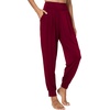 GYS Bamboo Viscose Women Joggers Pajama Pants(Wine)