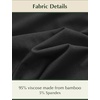 GYS Bamboo Viscose Women Pajama Pants, Soft Lightweight Capri Sleepwear(Black)