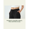 GYS Bamboo Viscose Women Pajama Pants, Soft Lightweight Capri Sleepwear(Black)