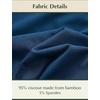 GYS Bamboo Viscose Women Pajama Pants, Soft Lightweight Capri Sleepwear(Ink Blue)
