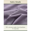 GYS Bamboo Viscose Women Pajama Pants, Soft Lightweight Capri Sleepwear(Purplish Grey)