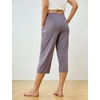GYS Bamboo Viscose Women Pajama Pants, Soft Lightweight Capri Sleepwear(Purplish Grey)