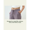 GYS Bamboo Viscose Women Pajama Pants, Soft Lightweight Capri Sleepwear(Purplish Grey)
