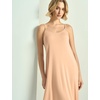 GYS Bamboo Viscose Women Sleeveless Nightgown, Spaghetti Strap Sleep Dress(Beige)