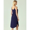 GYS Bamboo Viscose Women Sleeveless Nightgown, Spaghetti Strap Sleep Dress(Navy)
