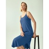 GYS Bamboo Viscose Women Sleeveless Nightgown, Spaghetti Strap Sleep Dress(Prussian Blue)