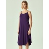 GYS Bamboo Viscose Women Sleeveless Nightgown, Spaghetti Strap Sleep Dress(Purple)