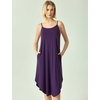 GYS Bamboo Viscose Women Sleeveless Nightgown, Spaghetti Strap Sleep Dress(Purple)