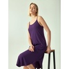 GYS Bamboo Viscose Women Sleeveless Nightgown, Spaghetti Strap Sleep Dress(Purple)