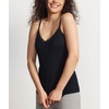GYS Bamboo Viscose Women’s Camisole Pajama Top, Cooling Spaghetti Strap Top(Black)