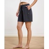 GYS Bamboo Viscose Womens Pajama Shorts with Pockets(Bluish Grey)
