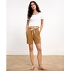 GYS Bamboo Viscose Womens Pajama Shorts with Pockets(Brown)