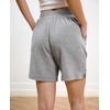 GYS Bamboo Viscose Womens Pajama Shorts with Pockets(Light Heather Grey)