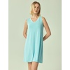 GYS Cooling Bamboo Viscose Sleeveless Nightgowns for Women(Aqua)