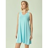 GYS Cooling Bamboo Viscose Sleeveless Nightgowns for Women(Aqua)