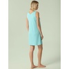 GYS Cooling Bamboo Viscose Sleeveless Nightgowns for Women(Aqua)
