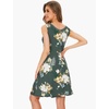 GYS Cooling Bamboo Viscose Sleeveless Nightgowns for Women(B- Green Floral)
