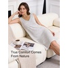 GYS Cooling Bamboo Viscose Sleeveless Nightgowns for Women(B- Grey Floral)