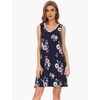 GYS Cooling Bamboo Viscose Sleeveless Nightgowns for Women(B- Navy Floral)
