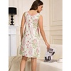 GYS Cooling Bamboo Viscose Sleeveless Nightgowns for Women(B- Pink Floral)