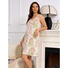 GYS Cooling Bamboo Viscose Sleeveless Nightgowns for Women(B- Pink Floral)