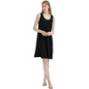 GYS Cooling Bamboo Viscose Sleeveless Nightgowns for Women(Black)