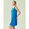 GYS Cooling Bamboo Viscose Sleeveless Nightgowns for Women(Capri Blue)